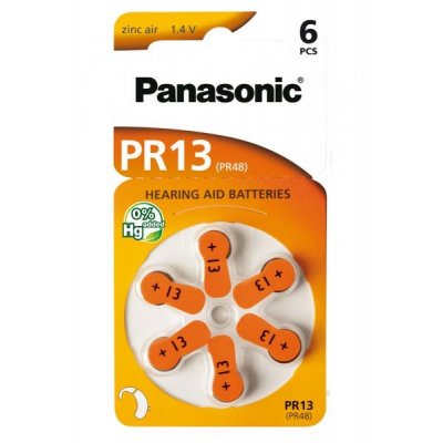 PR13HEP Panasonic batteri høreapparat 6 stk.
