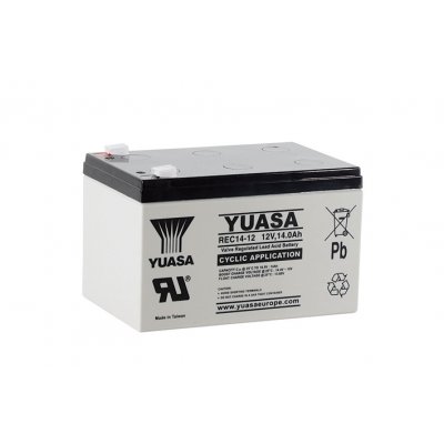 12V/14Ah Yuasa Blybatteri op til 600 opladninger