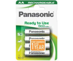 AA/P6E Panasonic genopladelig 1900mAh