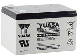 12V/13Ah Yuasa Blybatteri REC14-12
